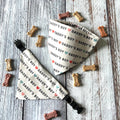 Daddy's Boy Dog Bandana: Neutral Boho Hearts, Over the Collar & Scrunchie