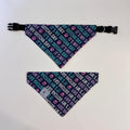 Gotcha Day Dog Bandana: Navy Over the Collar