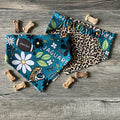 Jaguars Dog Bandana; Scrunchie Reversible Leopard print