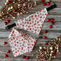Conversation Hearts and Bones Dog Bandana Over the Collar Bandana Scrunchie Bandana Valentine