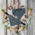 Easter Egg extra Cute Navy Pastels Dog Bandana Over the Collar Scrunchie Bandana Pastel Bones, Paws and Easter Eggs