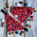 Patriotic Dog Bandana: Fourth of July Scrunchie & Over the Collar