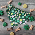St Patrick's Four Leaf Clover Dog Bandana: Scrunchie Multi Color
