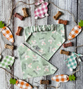 Easter Snuggle Bunny Mint Green Pastel Dog Bandana Over the Collar Scrunchie Bandana