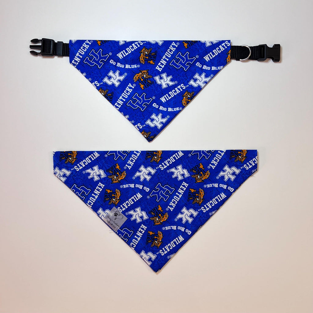 Kentucky Over the Collar Dog Bandana Blue Wildcat