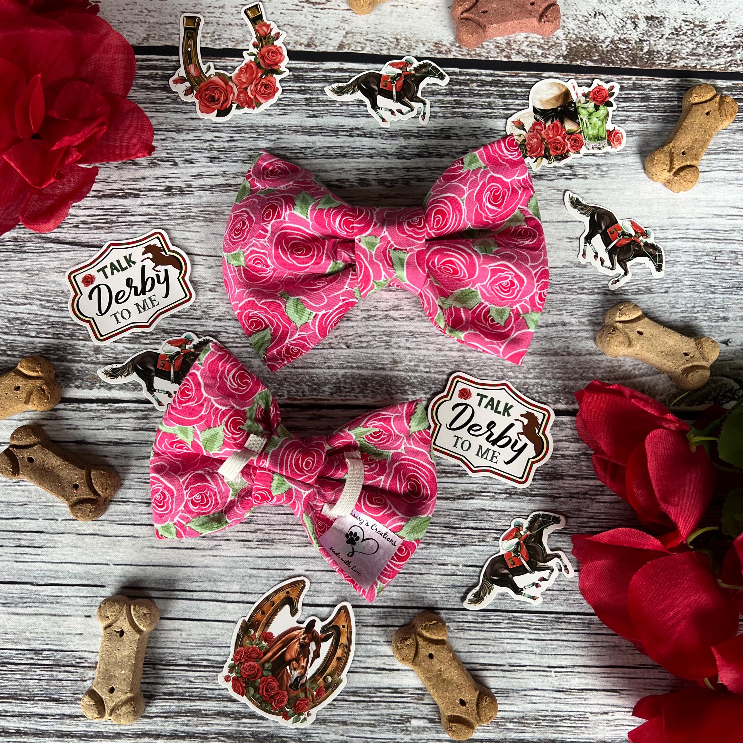 Roses Dog Bandana: Scrunchie Bandana, Sailor and Bow Tie
