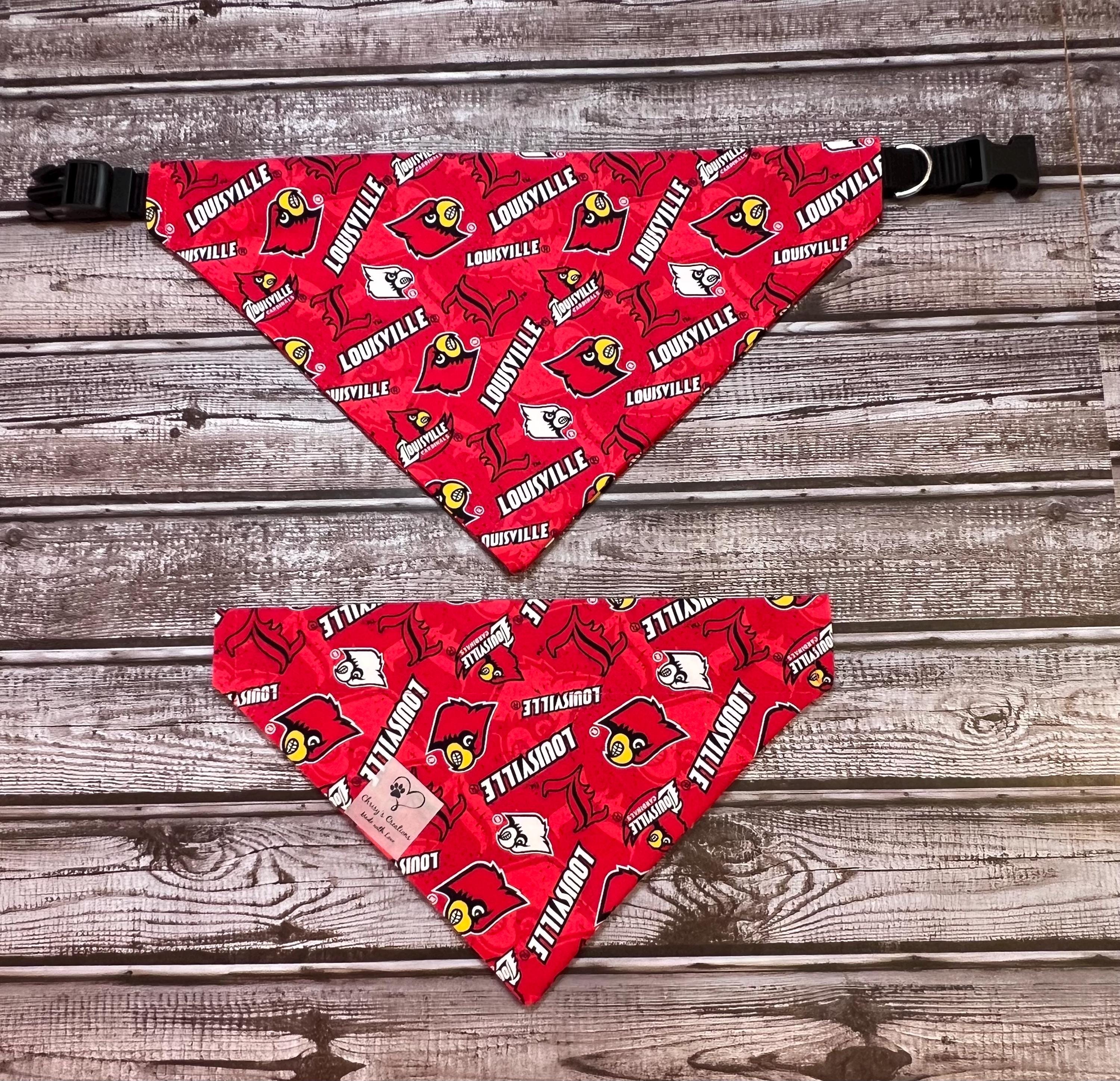 Louisville Dog Bandana  Over the Collar Bandana Cardinal