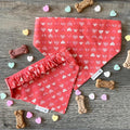 Valentine BFF Friends Heart Dog Bandana; Scrunchie
