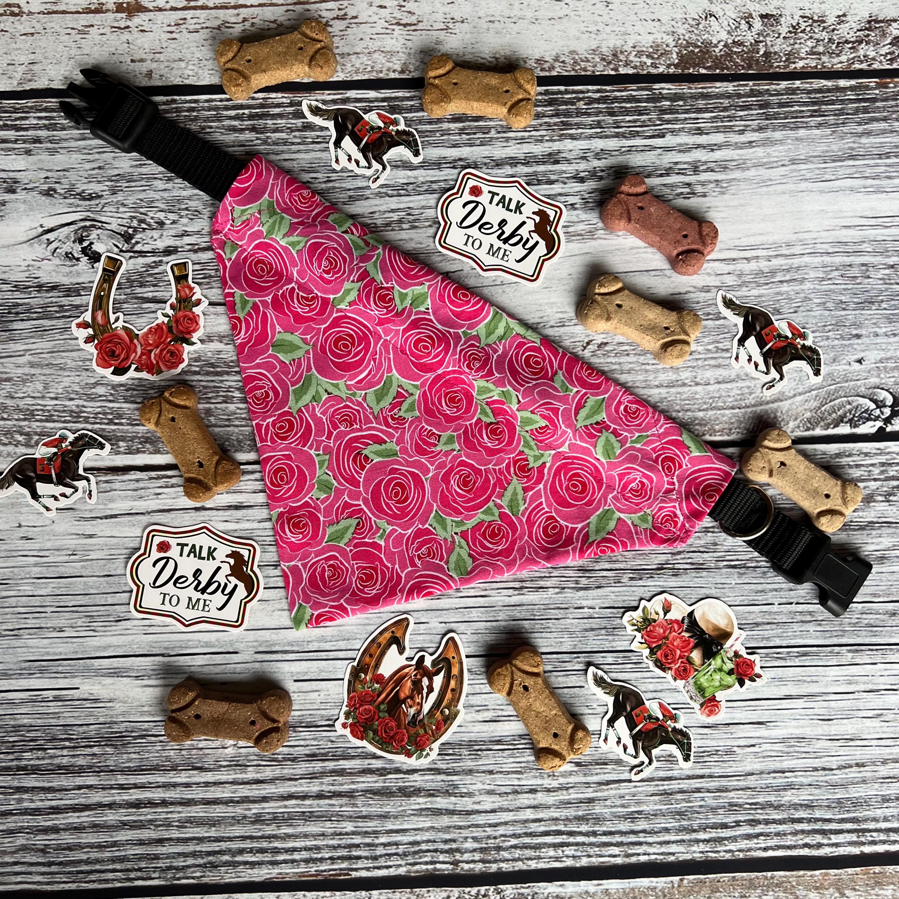 Roses Dog Bandana: Scrunchie Bandana, Sailor and Bow Tie