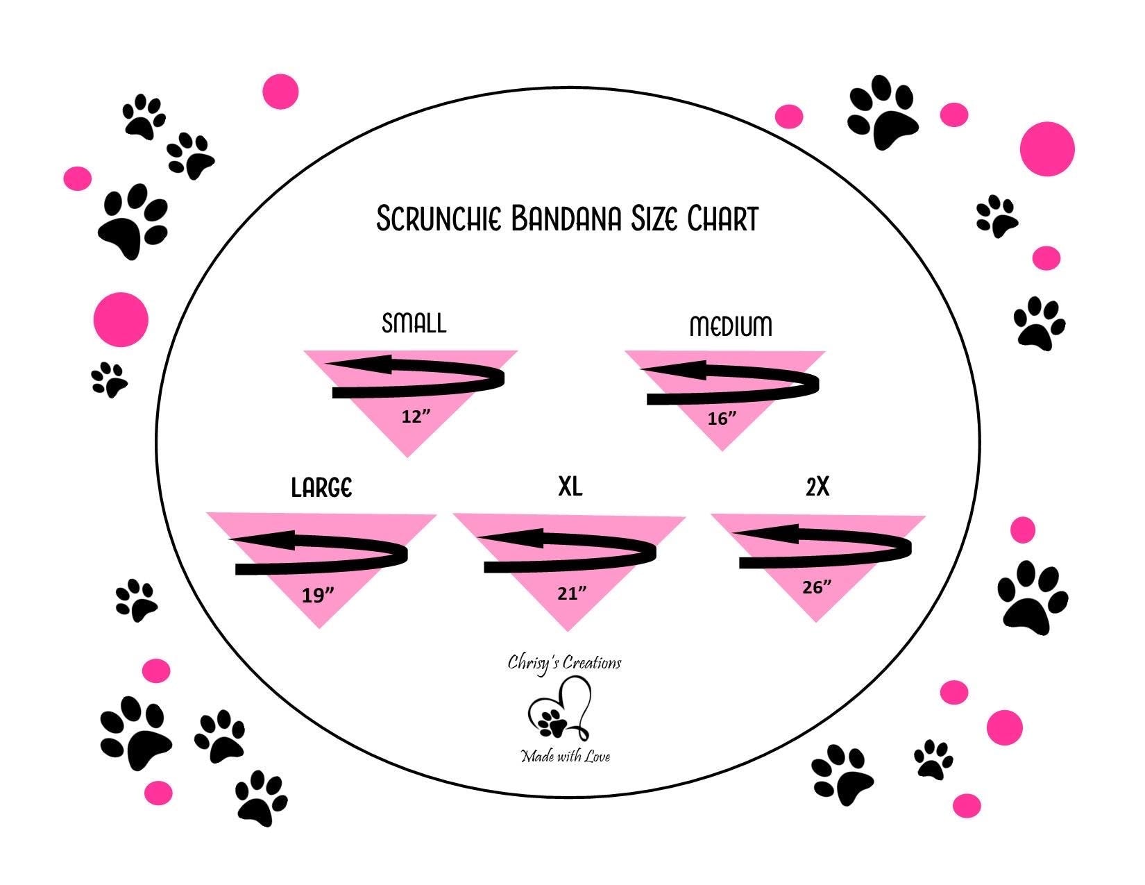 Love Dog Bandana: Scrunchie, Valentine Embroidered Turquoise