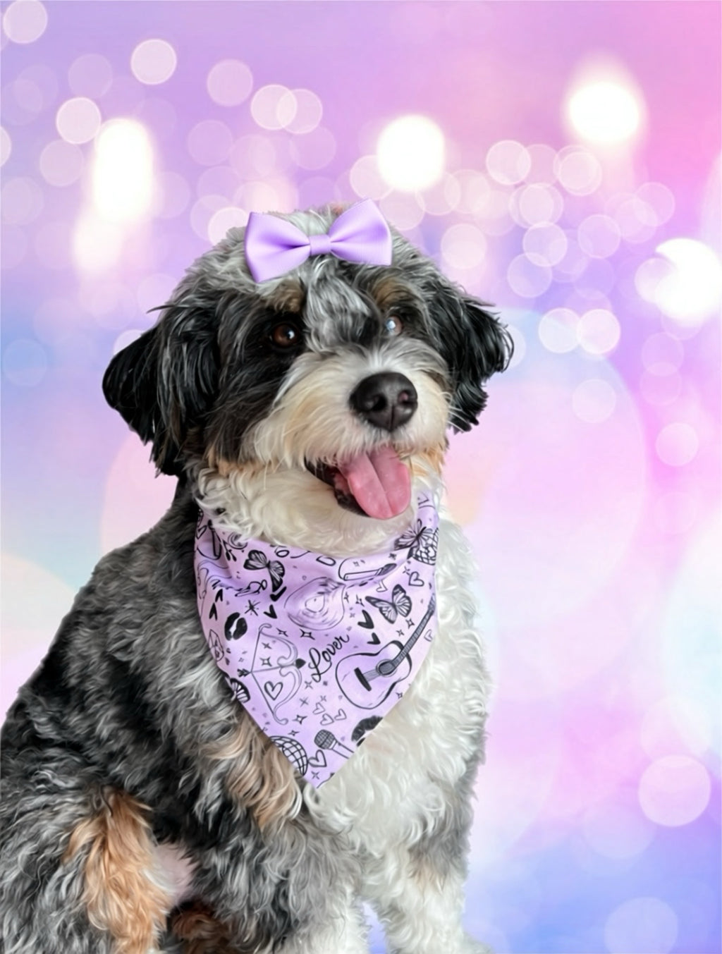 Showgirl Lover Scrunchie Dog Bandana: Swiftie