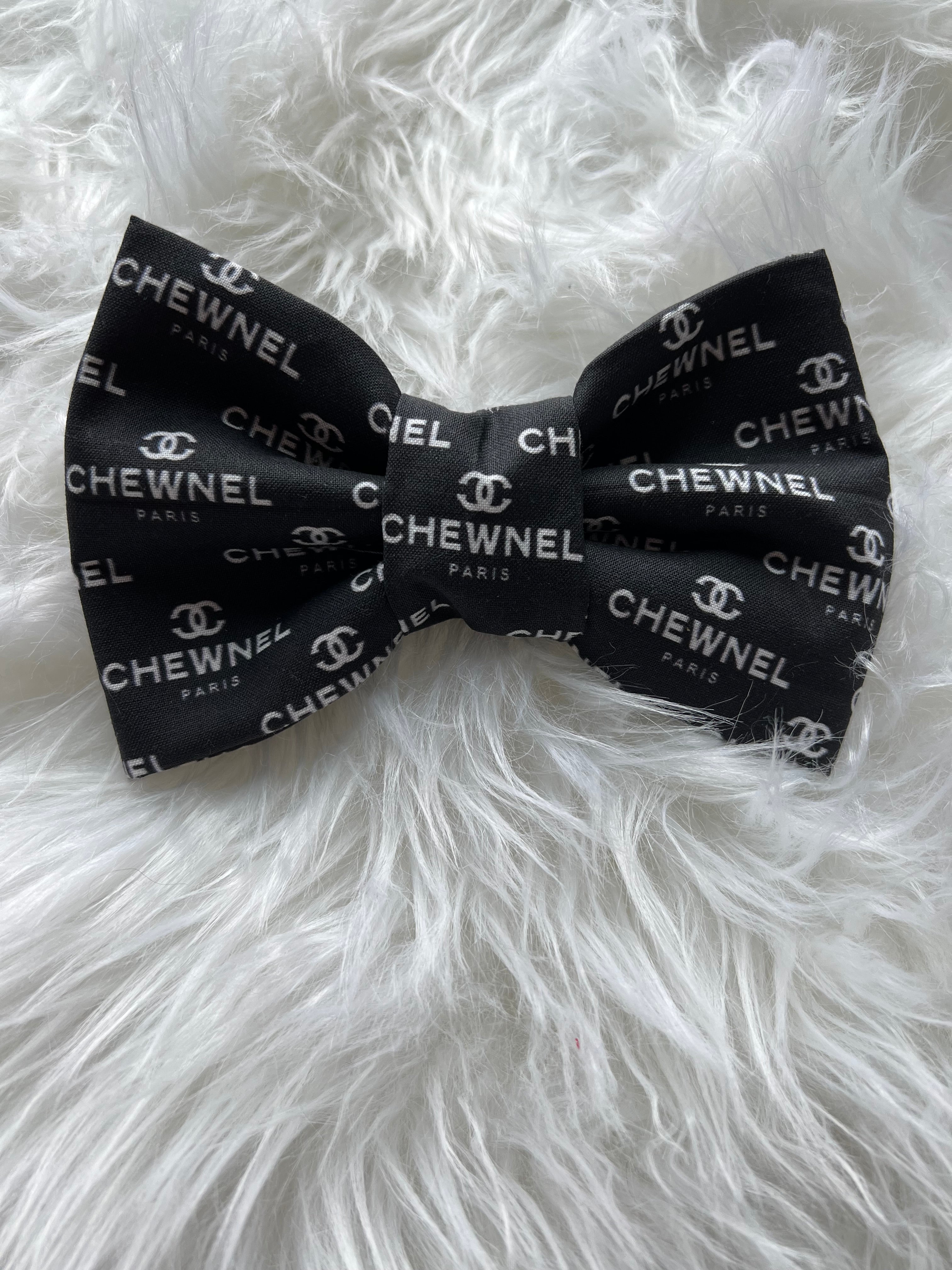 Luxe Couture Chewnel Dog Bandana: Scrunchie and Over the Collar Bow Tie