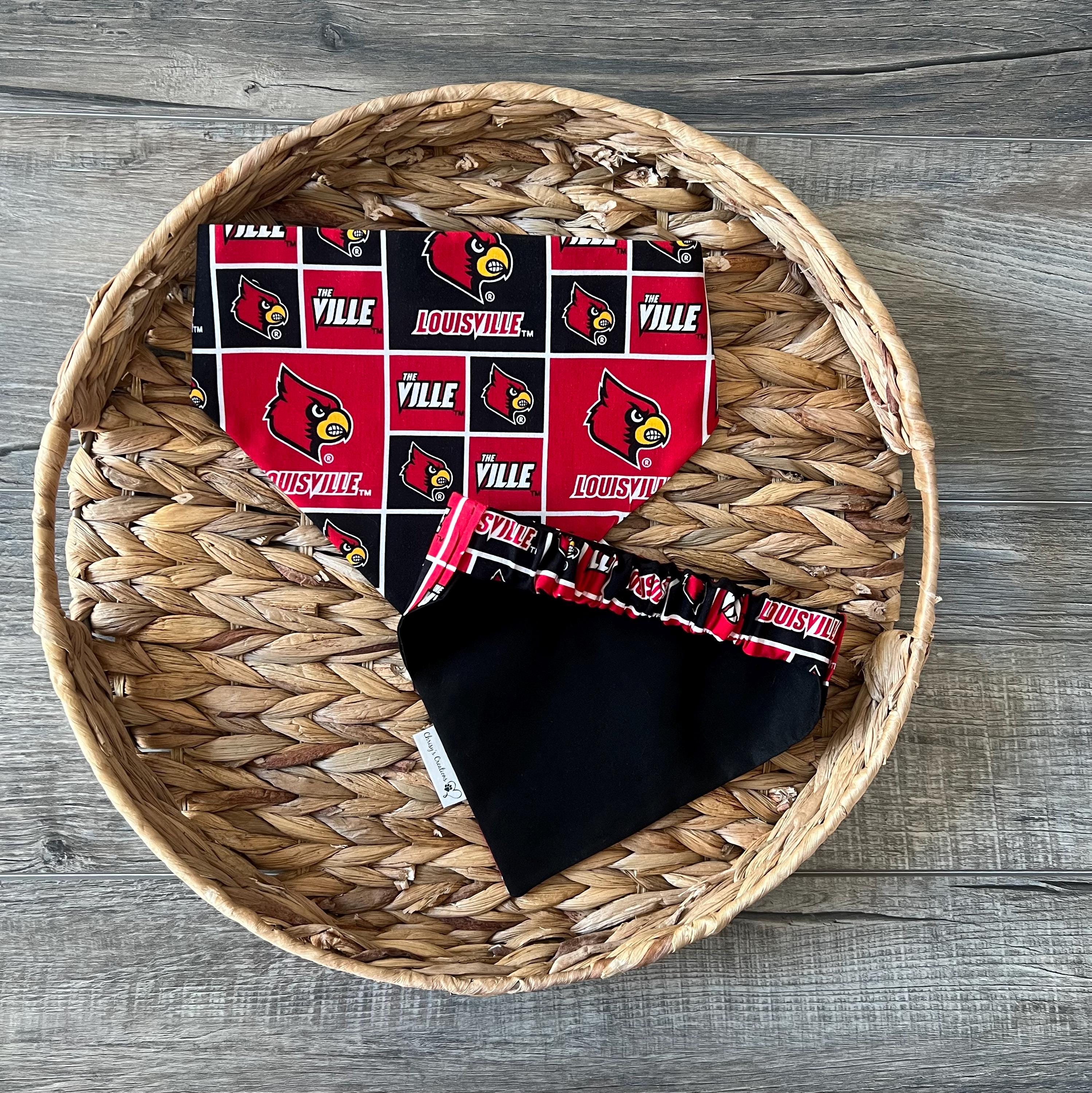 Louisville Dog Bandana and Bow Tie; Scrunchie, Red Cardinal