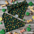 St Patrick's Dog Bandana Rescued and Lucky Black Gold Shamrock Horseshoe Paw Over the Collar Scrunchiedana Bandana