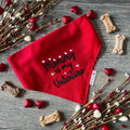 Mommy is my Valentine Dog Bandana: Scrunchie, Embroidered