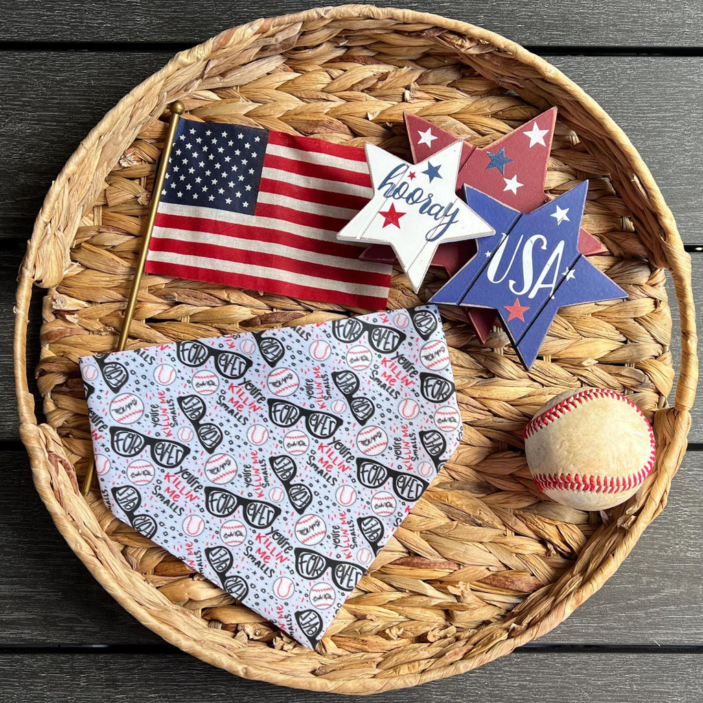 Sandlot Baseball Dog Bandana Scrunchie FOREVER Summer Nostalgic Killin' Me Smalls