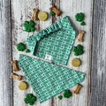 St Patrick's Dog Bandana: Lucky Dog Paw Print Scrunchie & Over the Collar
