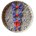 Halloween Candy Corn Dog Bow Tie: Purple & Orange Over-the-Collar
