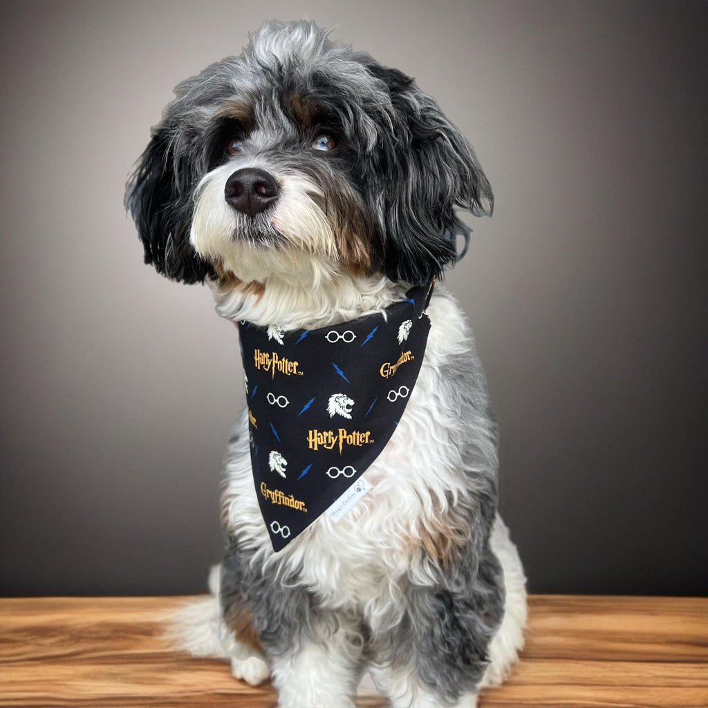 Harry Potter Gruffindor Dog Bandana; Scrunchie Reversible