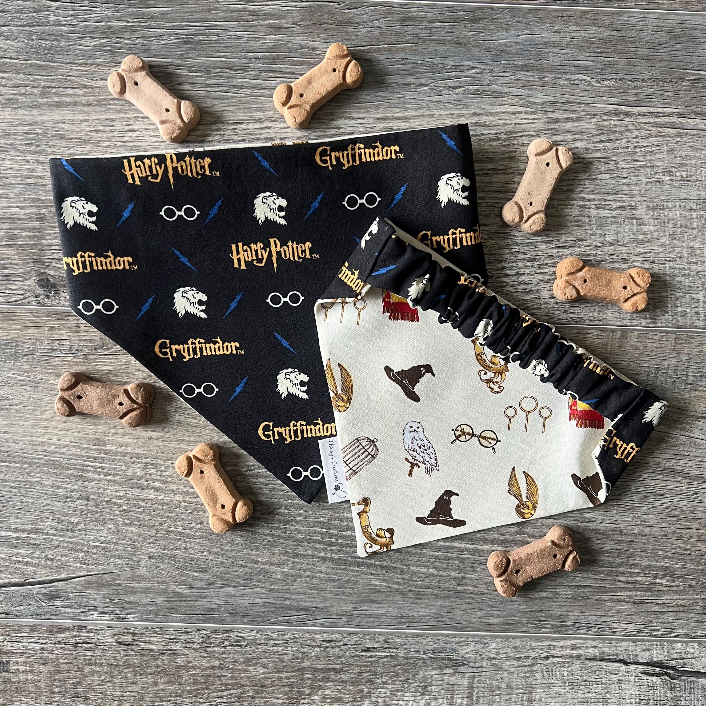 Harry Potter Gruffindor Dog Bandana; Scrunchie Reversible