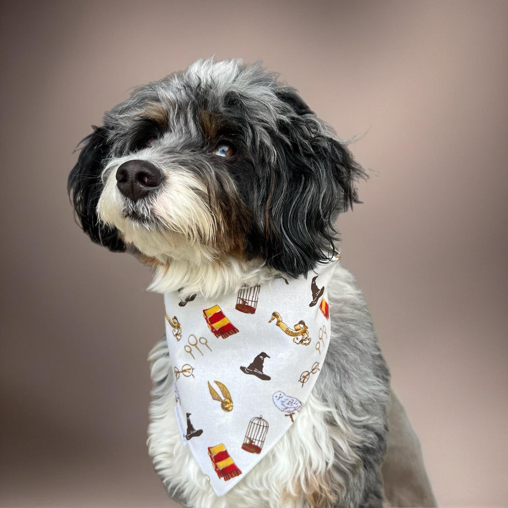 Harry Potter Gruffindor Dog Bandana; Scrunchie Reversible