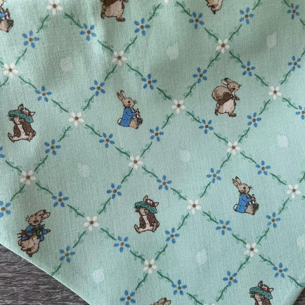 Easter Bunny Coquette Dog Bandana: Scrunchie Mint Green
