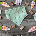 Easter Bunny Coquette Dog Bandana: Scrunchie Mint Green