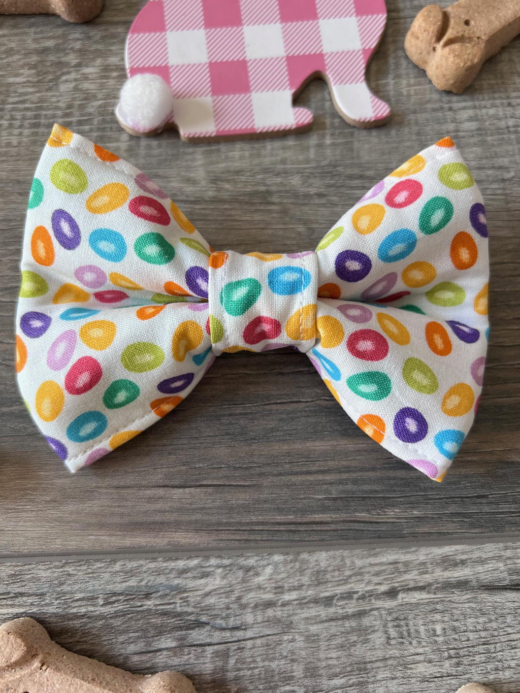Easter Jellybeans Dog Bow Tie