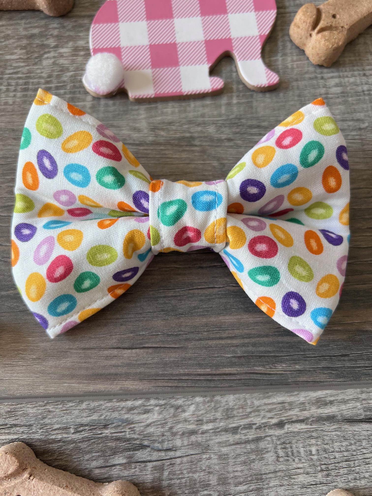 Easter Jellybeans Dog Bow Tie