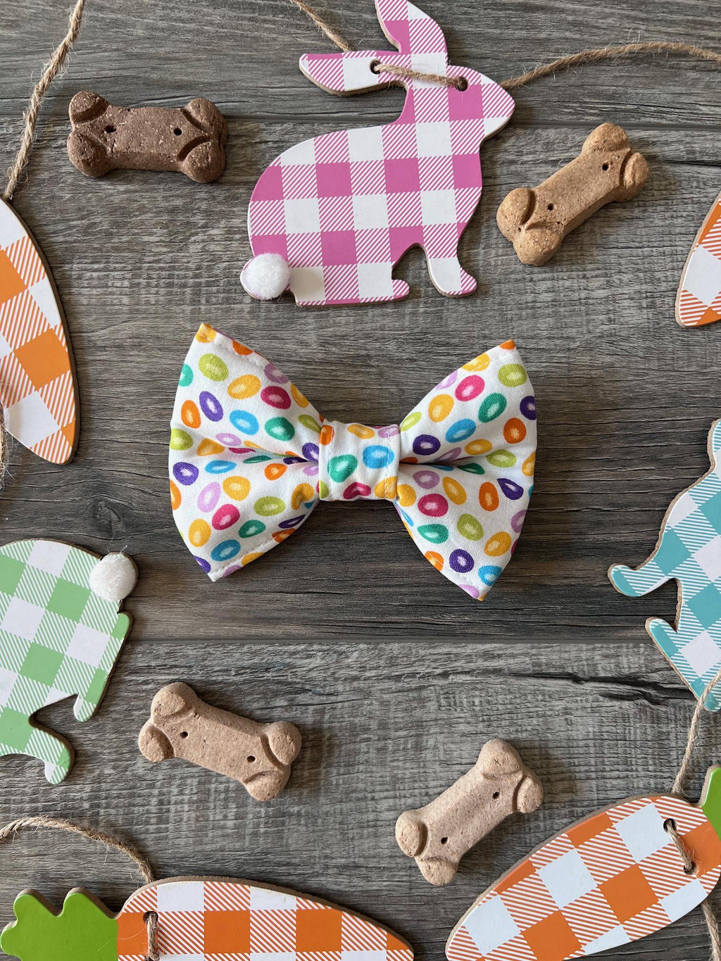 Easter Jellybeans Dog Bow Tie