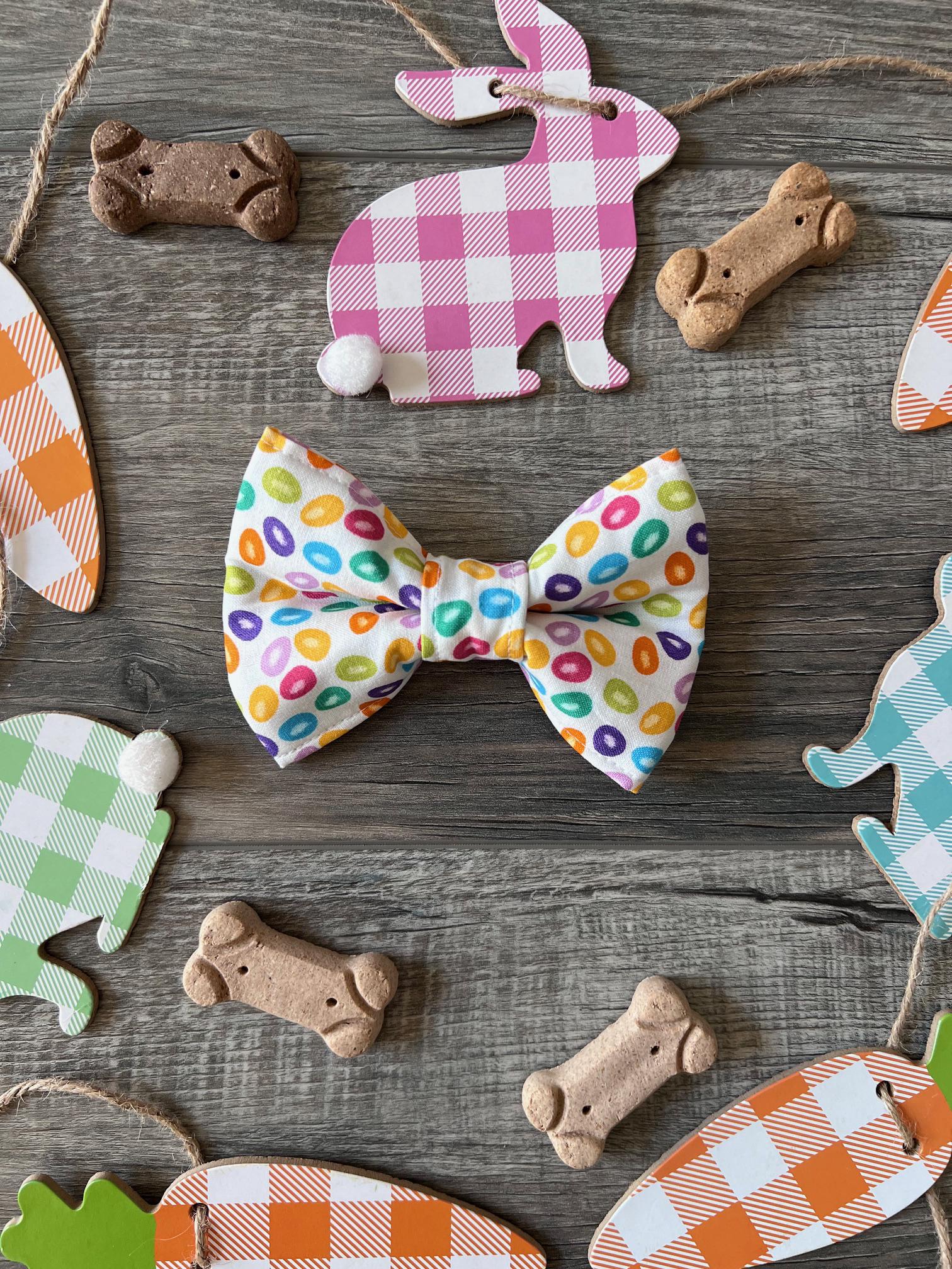 Easter Jellybeans Dog Bow Tie