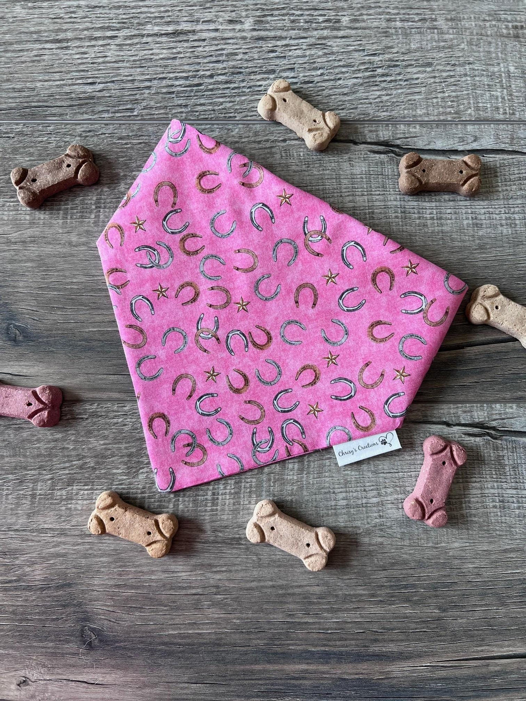 Horseshoe Pink Derby Dog Bandana or Bow : Scrunchie, Kentucky Derby