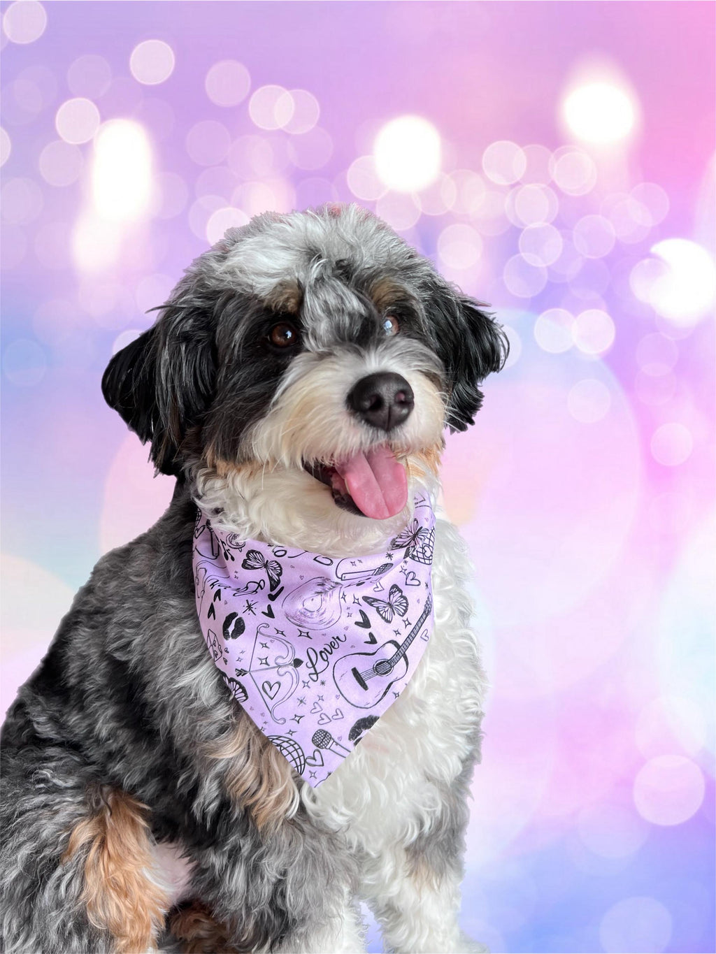 Showgirl Lover Scrunchie Dog Bandana: Swiftie