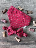 Horseshoe Red Derby Dog Bandana or Bow Tie : Scrunchie, Kentucky Derby