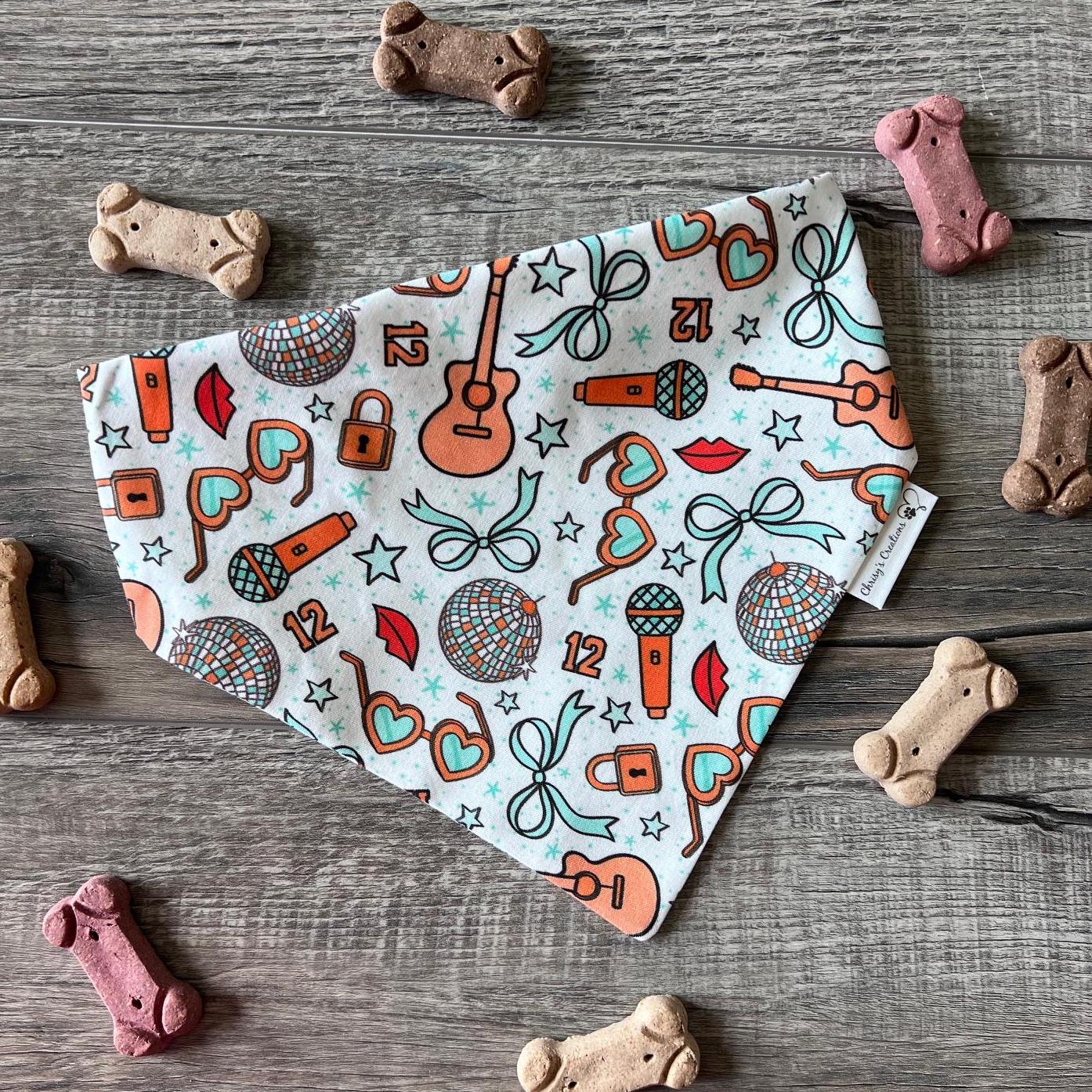 Showgirl Lover Scrunchie Dog Bandana: Swiftie