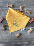 Hello Sunshine Dog Bandana: Scrunchie, Embroidered
