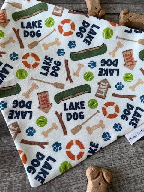 Lake Dog Bandana: Scrunchie, Summer Canoe