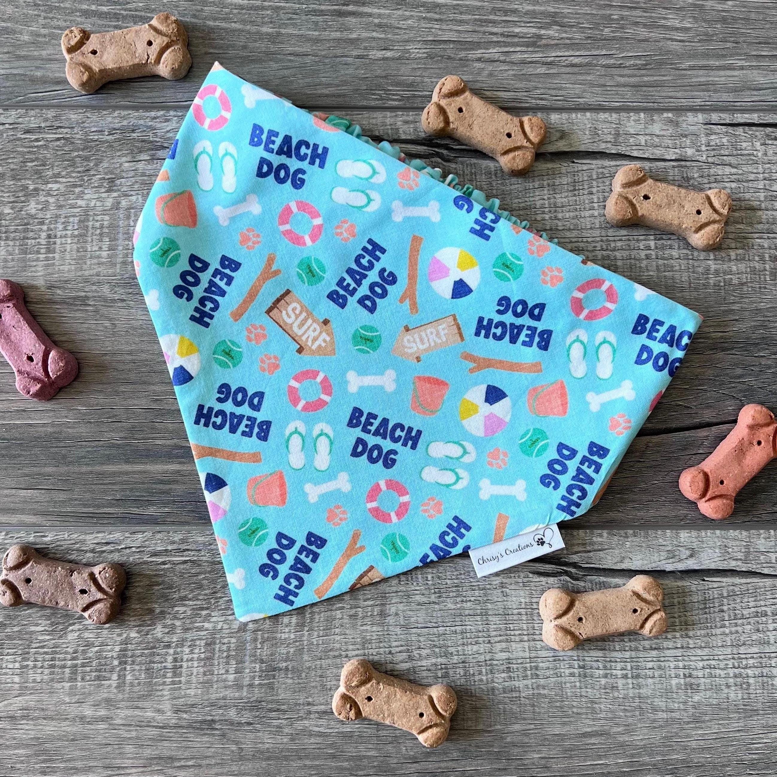 Beach Dog Bandana: Scrunchie, Summer Blue