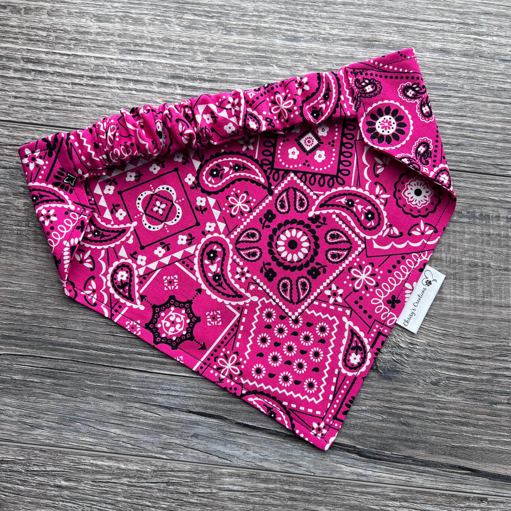 Paisley Dog Bandana; Scrunchie Ink Lapis Southwestern Cowboy