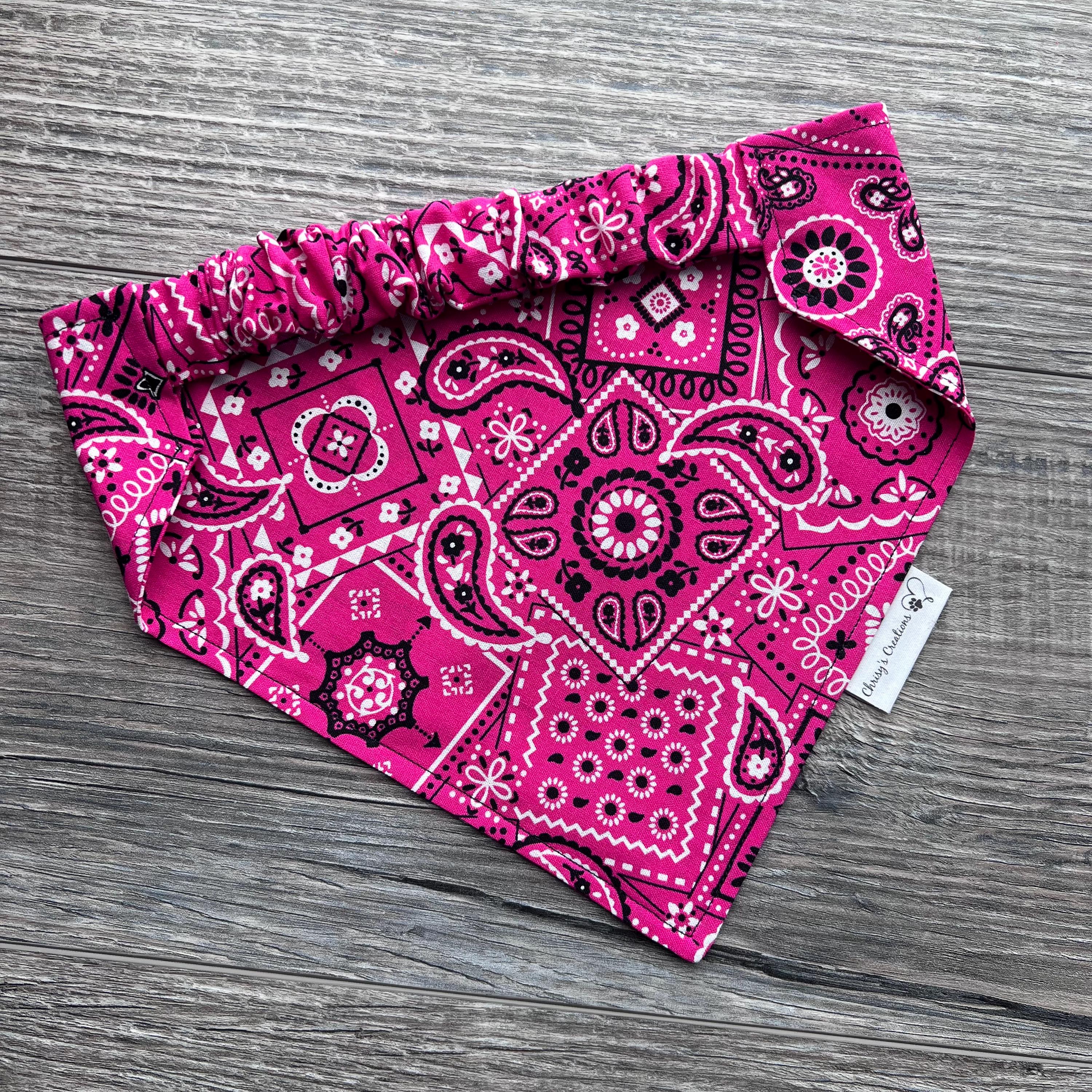 Paisley Dog Bandana; Scrunchie Ink Lapis Southwestern Cowboy