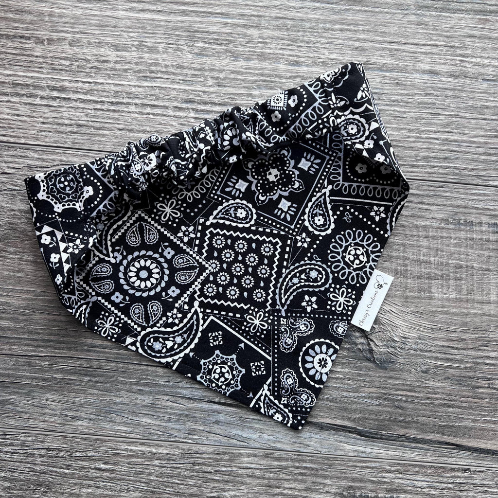 Paisley Dog Bandana; Scrunchie Ink Lapis Southwestern Cowboy