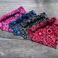 Paisley Dog Bandana; Scrunchie Ink Lapis Southwestern Cowboy