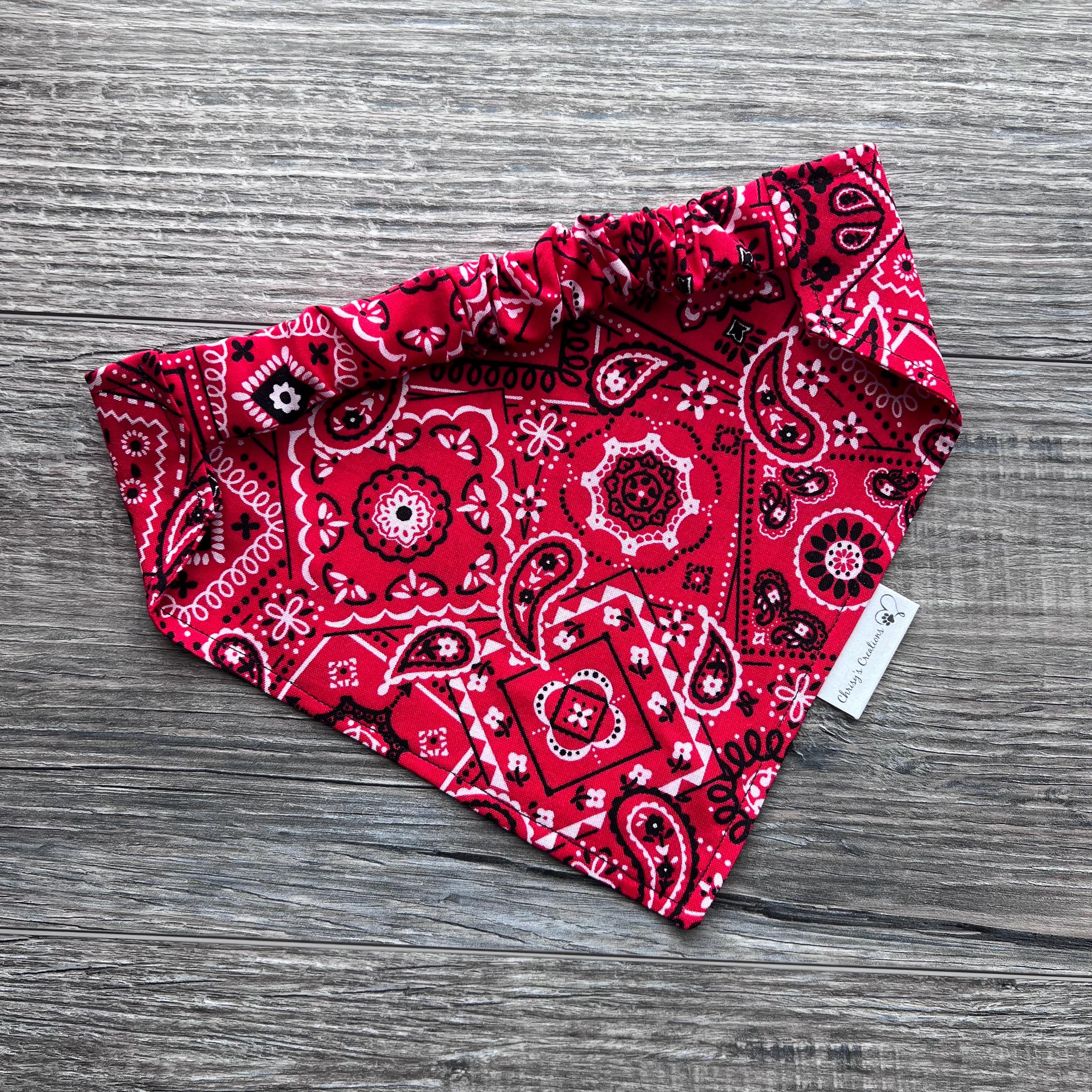 Paisley Dog Bandana; Scrunchie Ink Lapis Southwestern Cowboy