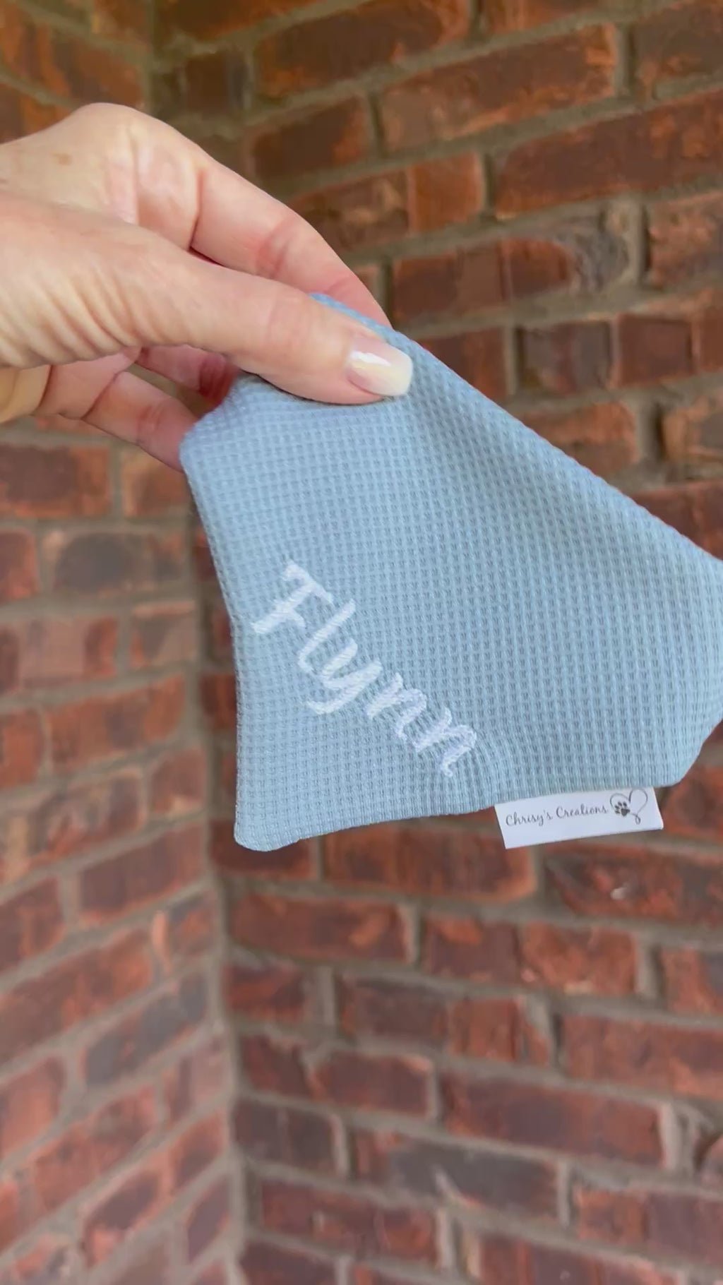 Personalized Dog Bandana:  Scrunchie, Lavender or Dusty Blue; Knit Jersey Bullet Textured Fabric