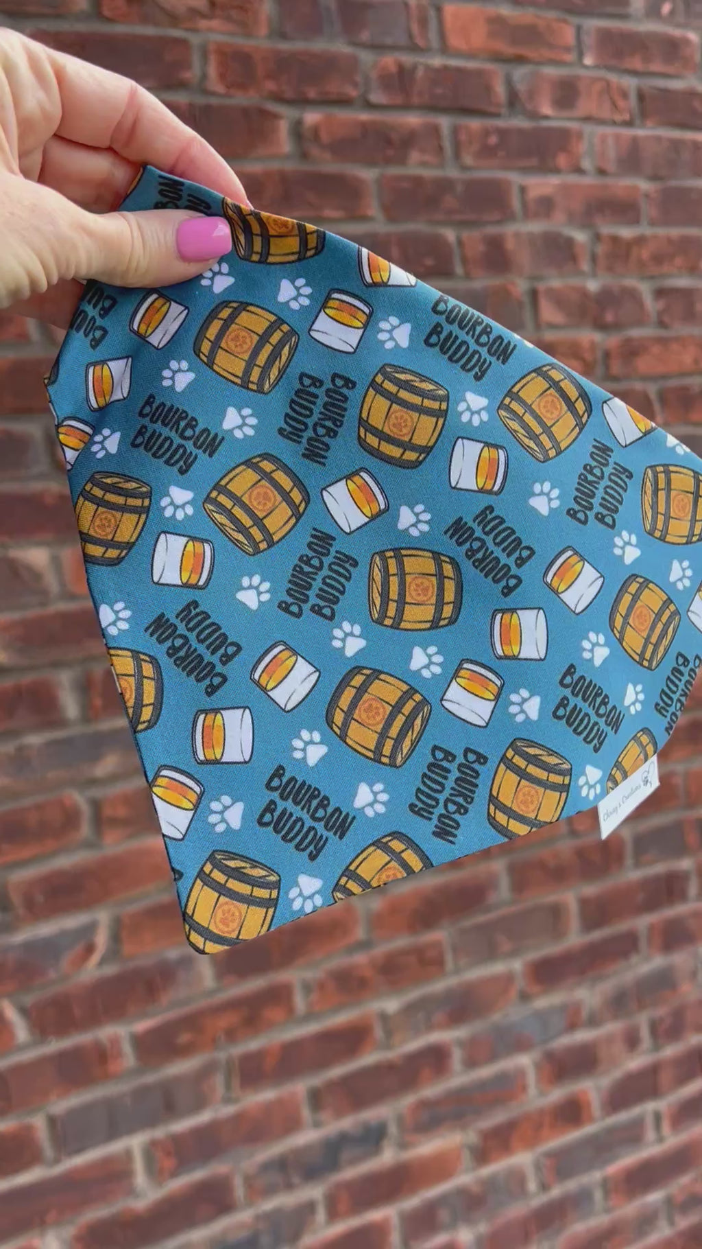 Bourbon Buddy Dog Bandana: Scrunchie Kentucky Derby Barrel