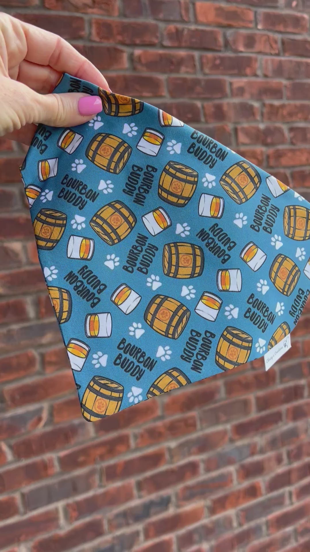 Bourbon Buddy Dog Bandana: Scrunchie Kentucky Derby Barrel