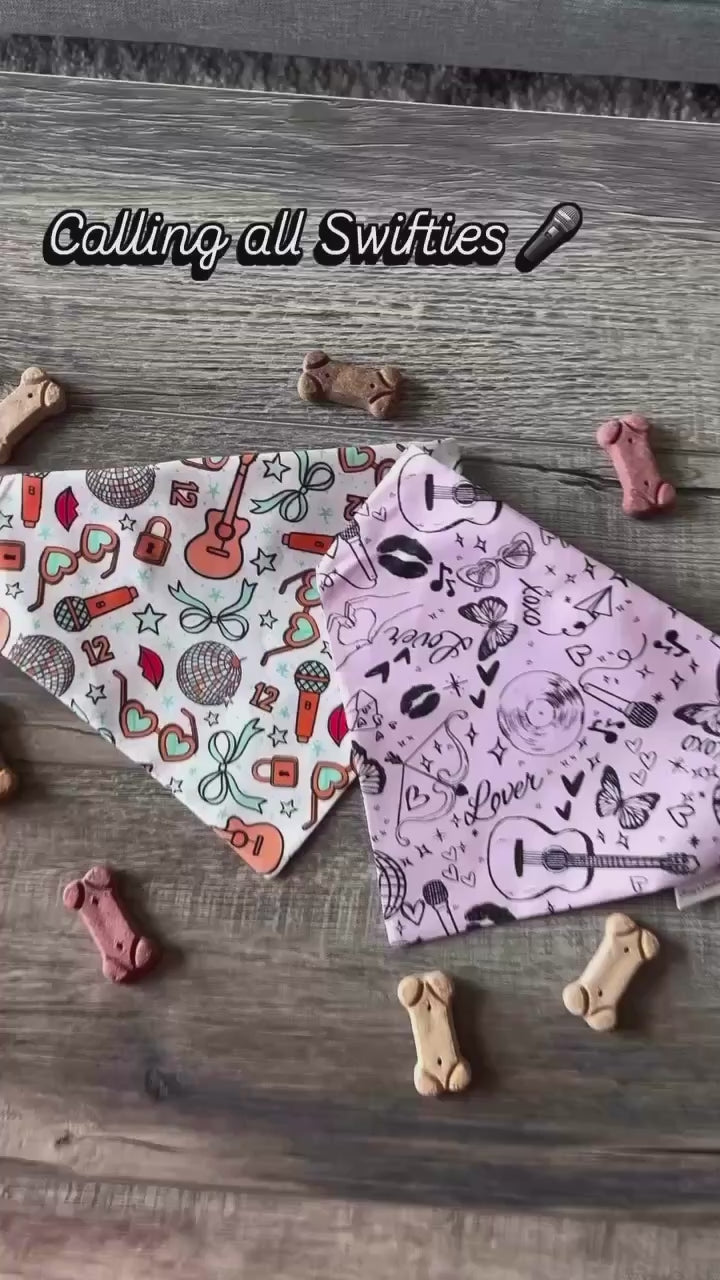 Showgirl Lover Scrunchie Dog Bandana: Swiftie